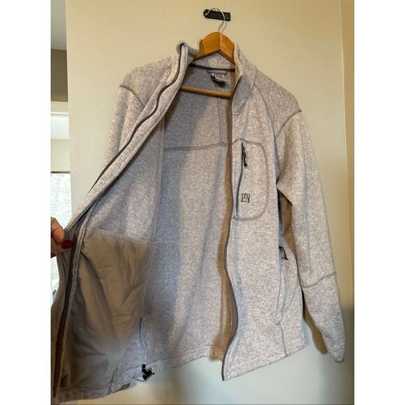 Avalanche Men's L Brighton Full Zip Sweater Jacket Heather Gray Outdoor Gorpcore - Picture 7 of 8